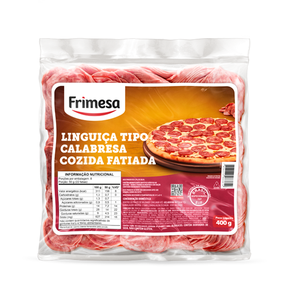 Linguiça Tipo Calabresa Fatiada Resfriada 400g